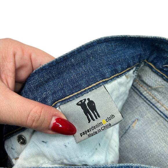 Paper Denim & Cloth Natalie Low Rise Peg Leg Jeans Medium Wash Womens 32 - Picture 7 of 8